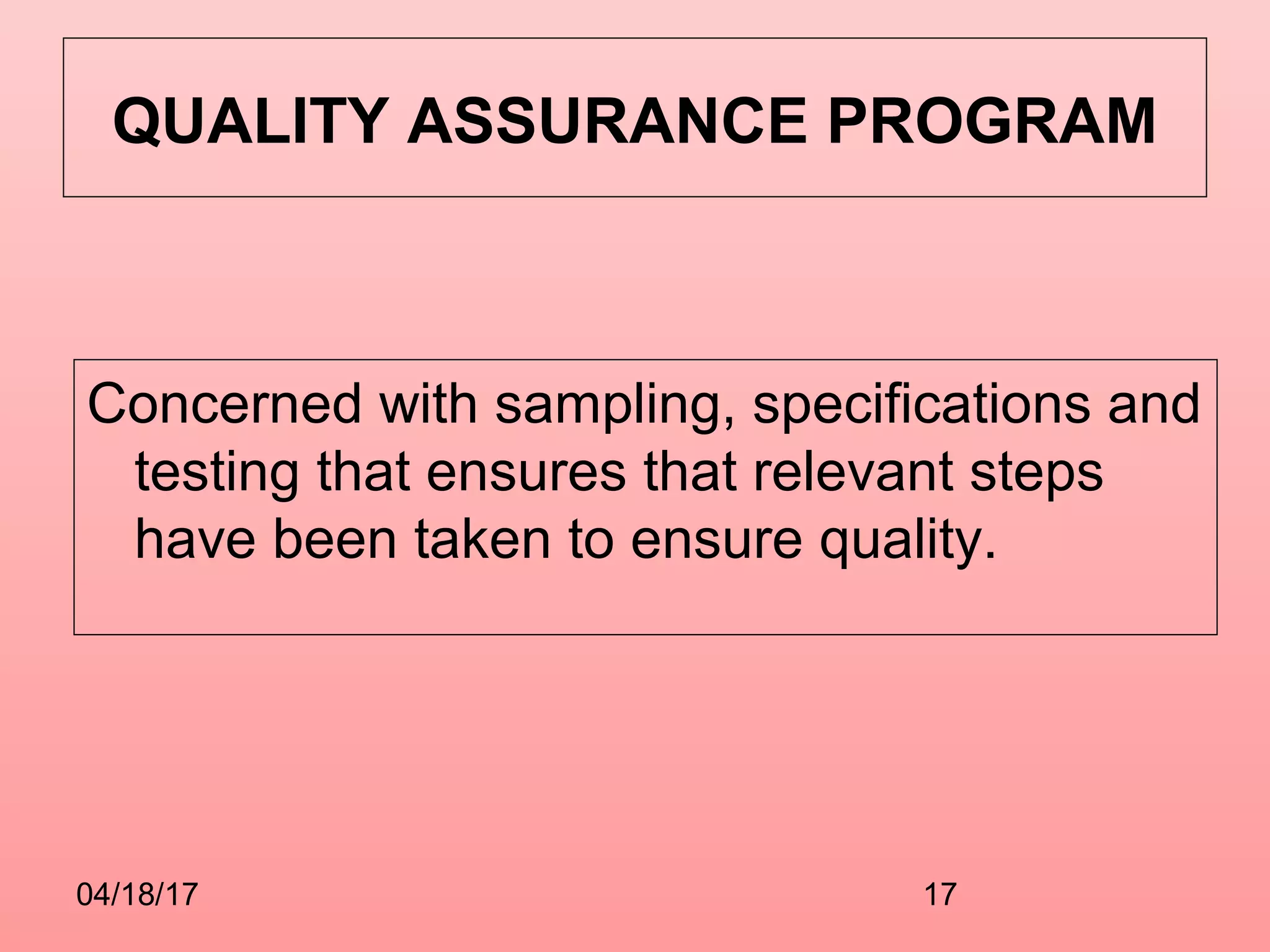 quality assurance and quality control | PPT | Educational Assessment ...