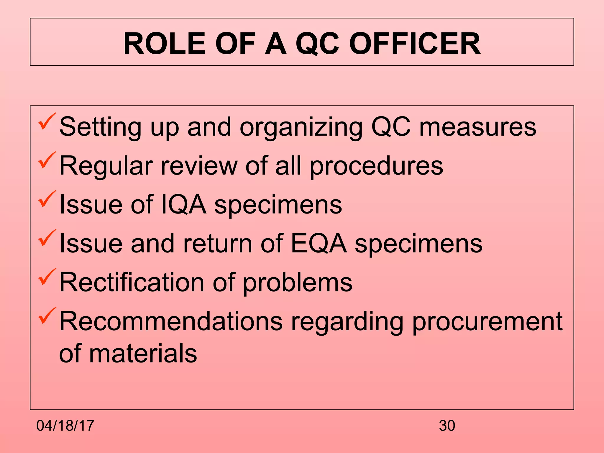 quality assurance and quality control | PPT