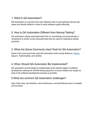 Is QA automation really better than manual testing? | PDF