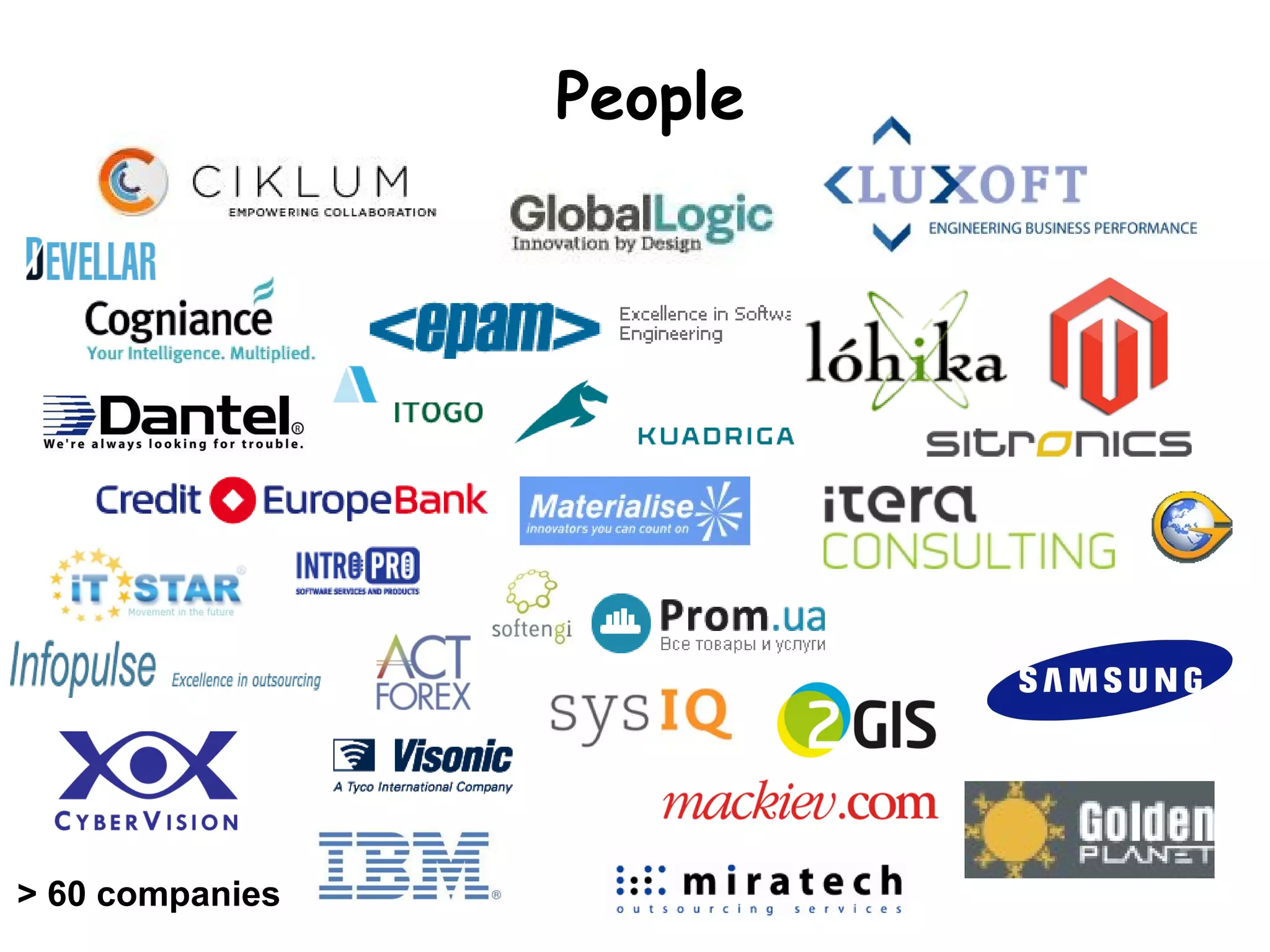 People




> 60 companies
 