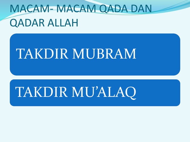 Qada, qadar dan persatuan, kerukunan | PPT