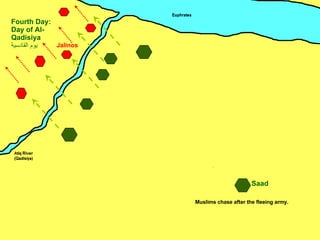 Jalinos Saad Fourth Day: Day of Al-Qadisiya يوم القادسية ِ Muslims chase after the fleeing army. 