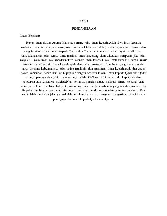 Qadha Dan Qadar