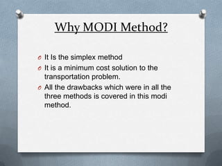 Transportation Modelling - Quantitative Analysis and Discrete Maths | PPTX
