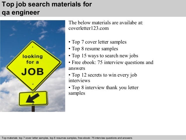 Qa engineer cover letter