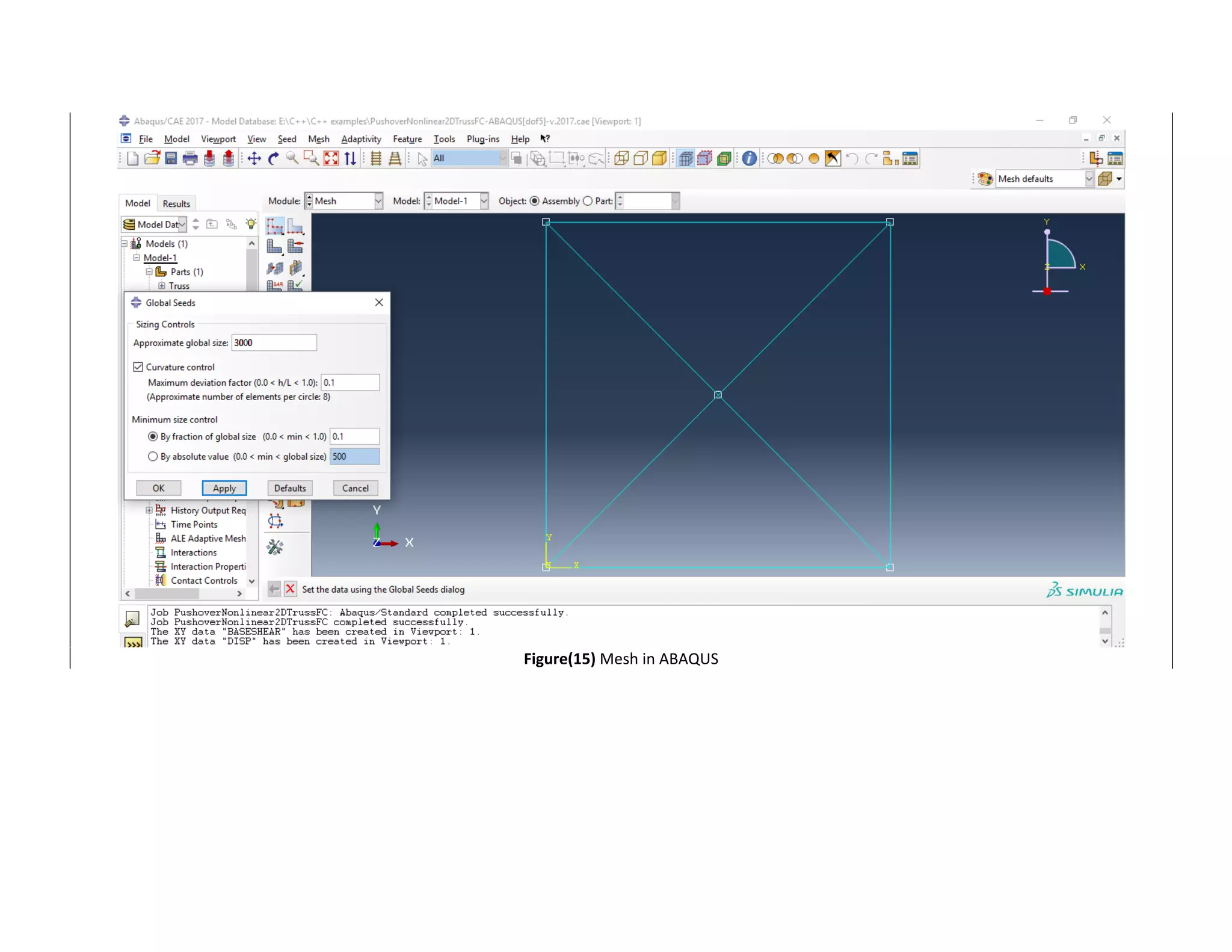  
Figure(15) Mesh in ABAQUS 
 