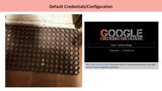 Default Credentials/Configuration
 