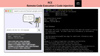 RCE
Remote Code Execution | Code injection
 