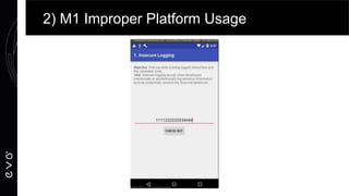 2) M1 Improper Platform Usage
 