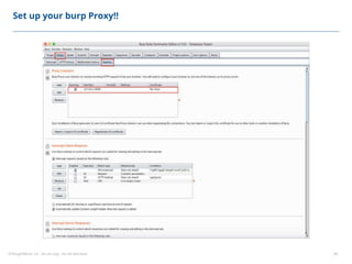 ©ThoughtWorks, Inc. Do not copy. Do not distribute. 39
Set up your burp Proxy!!
 