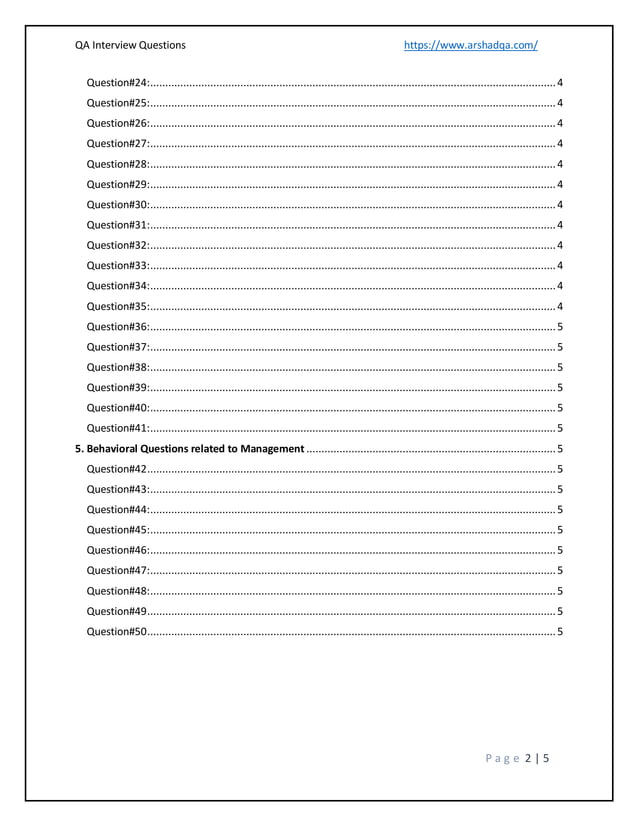 Software quality assurance interview questions pdf