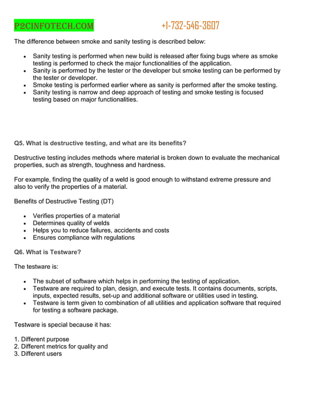 Interview questions and answers for quality assurance