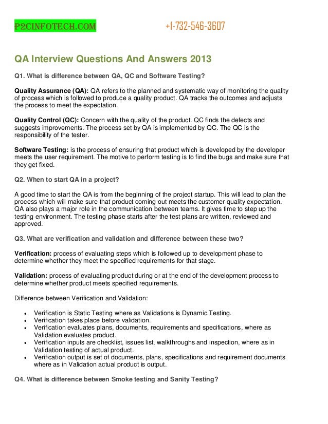 interview questions and answers for quality assurance 1 638