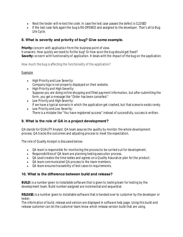 qa questions and answers