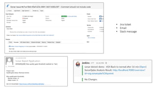 • Jira ticket
• Email
• Slack message
 