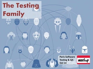 Paris Software 
Testing & QA 
Oct 14 
The Testing 
Family 
 