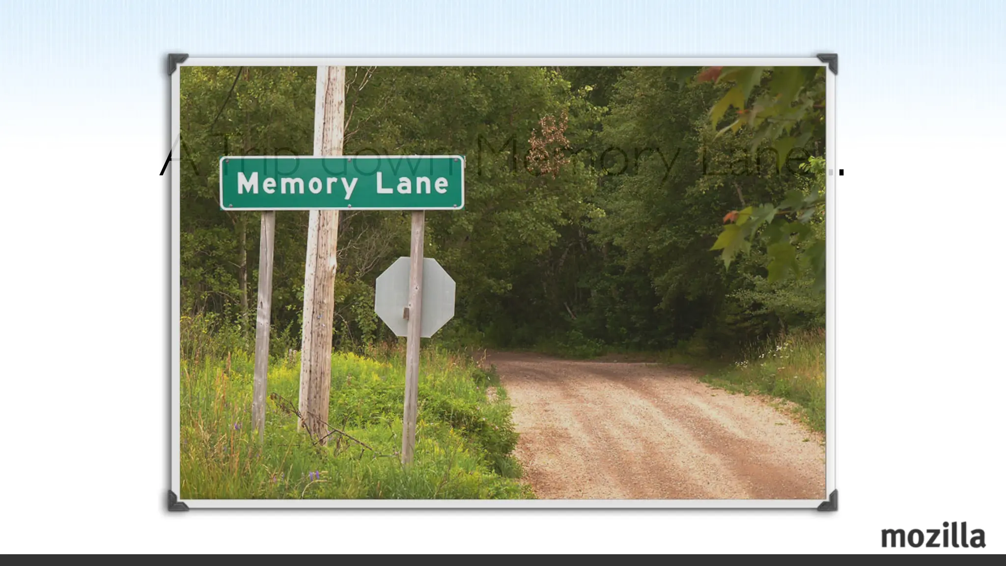 A Trip down Memory Lane...
 