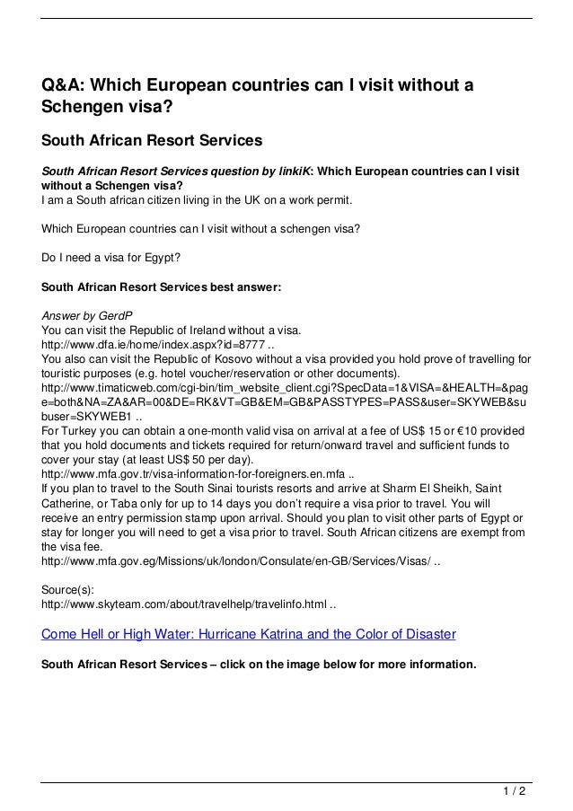 can visa visit schengen countries Which can countries without visit I European a Q&A: