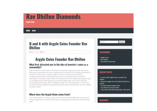 Q and A - Rav Dhillon Argyle Coins