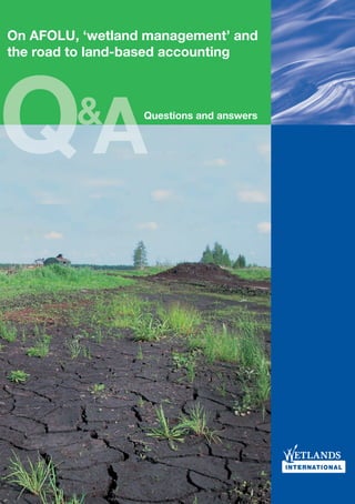 On AFOLU, ‘wetland management’ and
the road to land-based accounting
Questions and answers
 