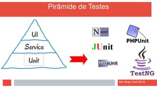 Pirâmide de Testes
QA Ninja Conf 2016
 