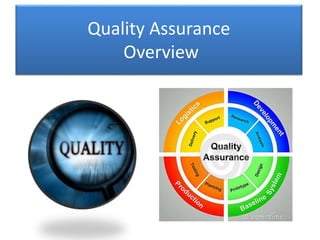 Quality Assurance 
Overview 
 