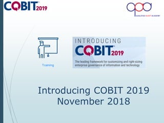 Introducing COBIT 2019
November 2018
 