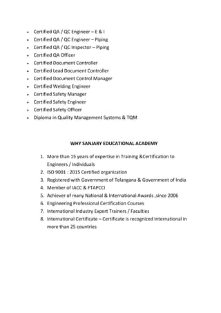 Qaqc sanjaryacademy | PDF