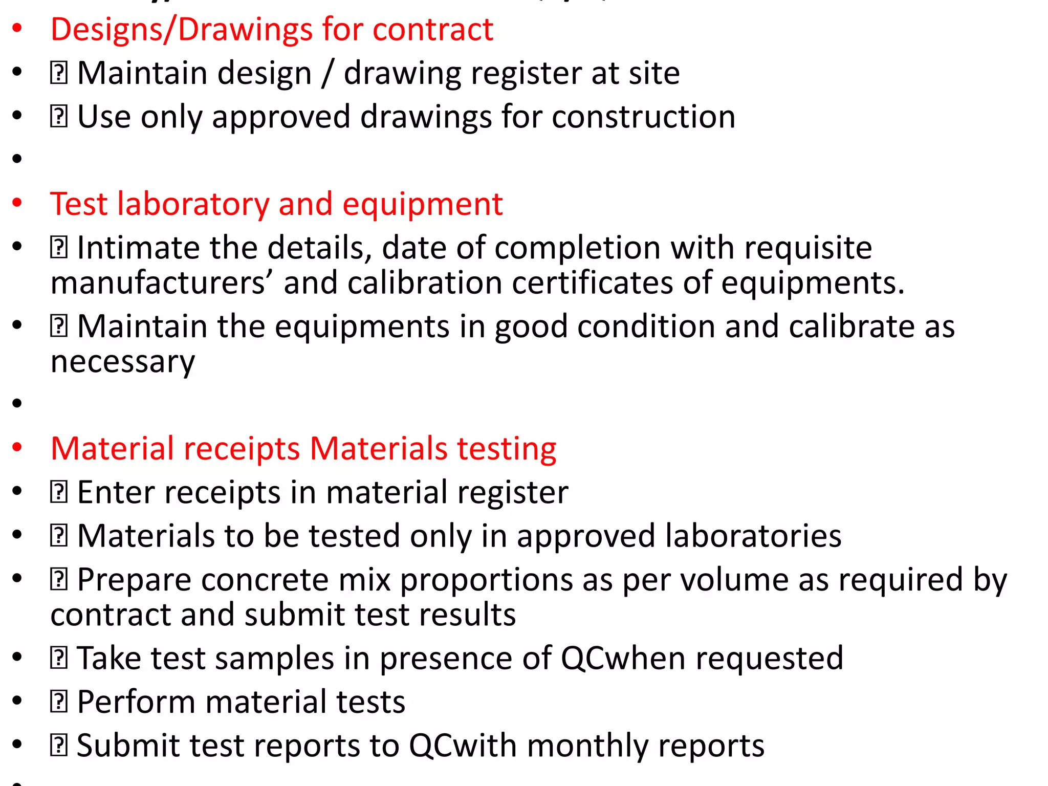 Qaqc in civil construction | PPTX