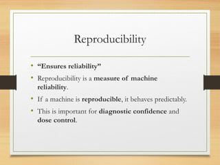 Machine Reproducibility Comprehensive Quality Control Tests for X-ray Machine Performance and ...
