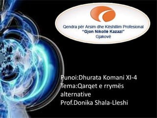 Punoi:Dhurata Komani XI-4
Tema:Qarqet e rrymës
alternative
Prof.Donika Shala-Lleshi
 
