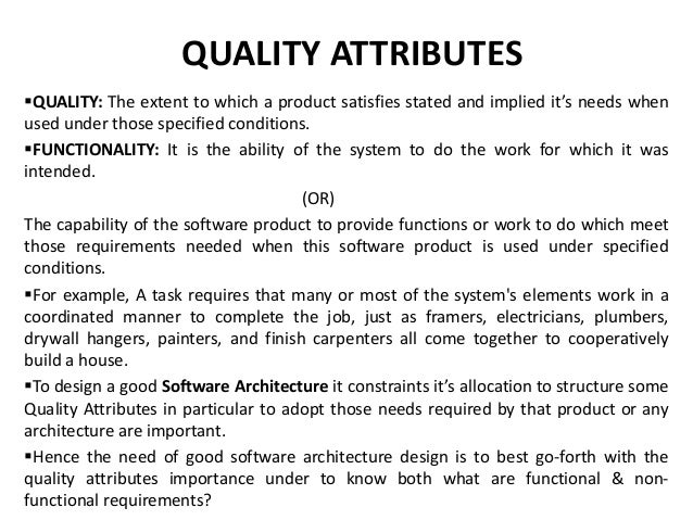 Quality Attributes In Software Architecture Design Patterns