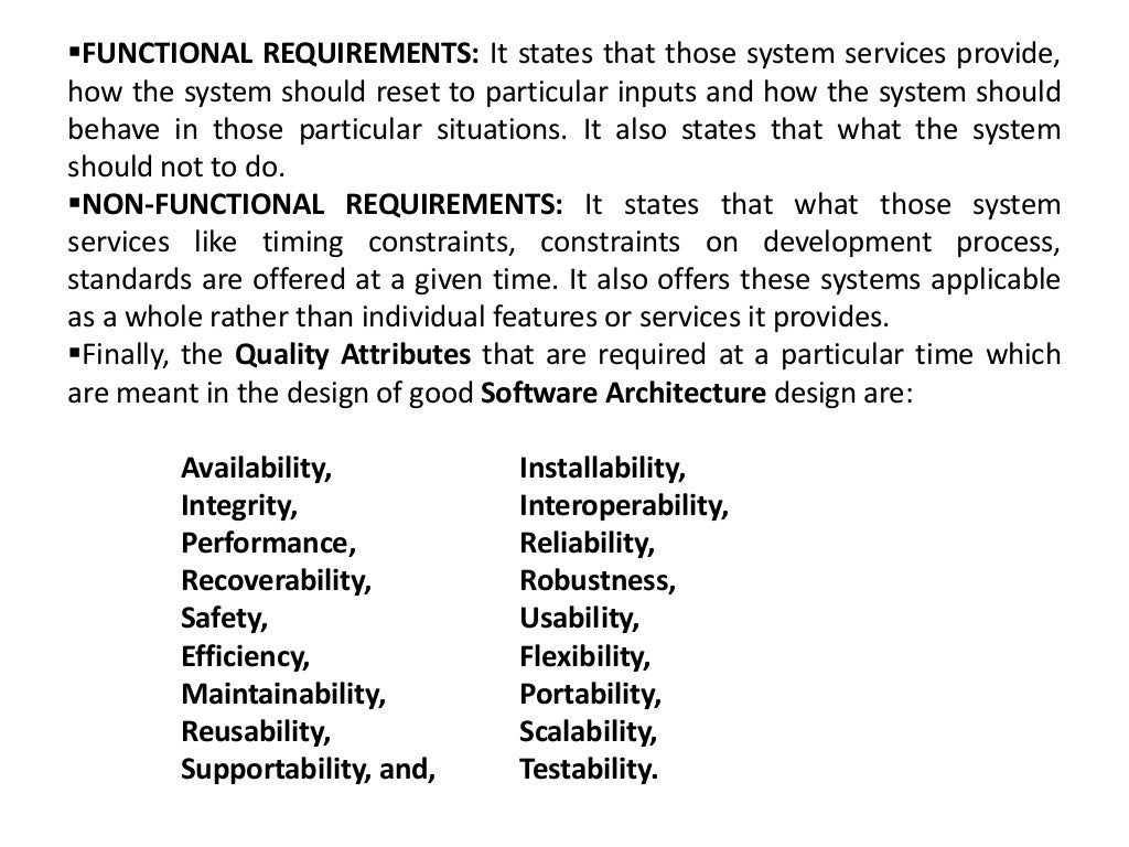 Quality Attributes In Software Architecture