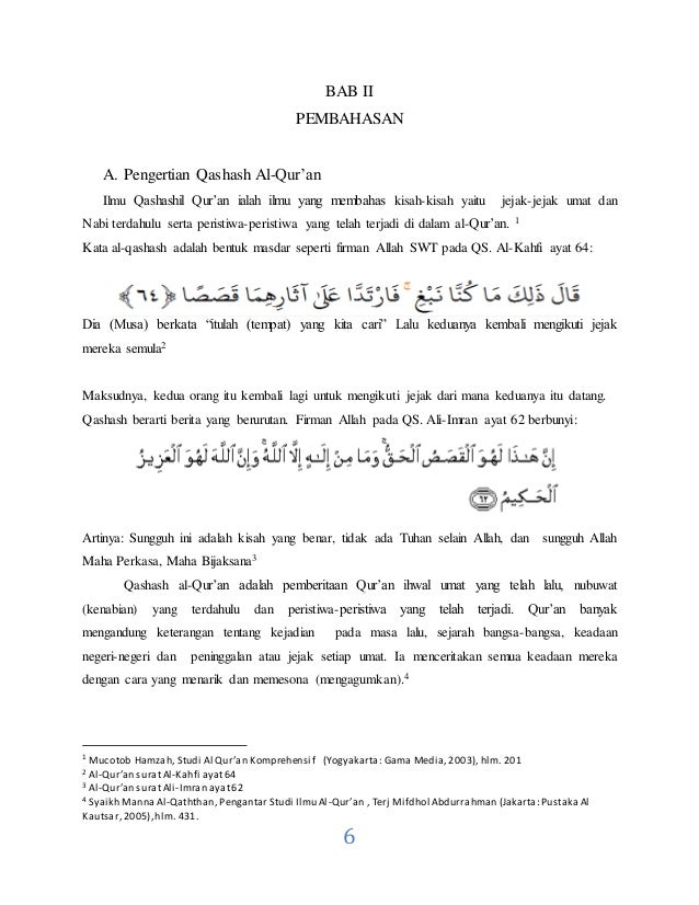 Makalah Qashash Al Qur An
