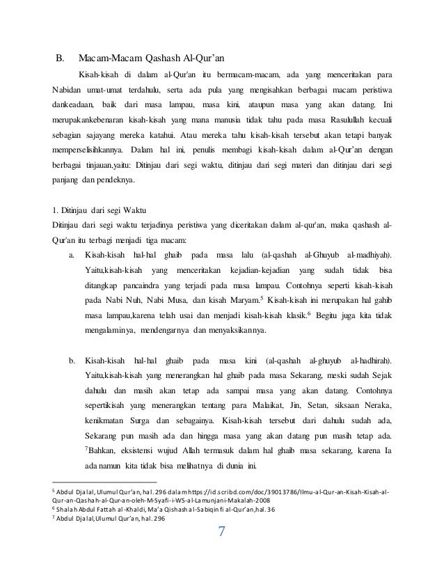 Makalah Qashash Al Qur An