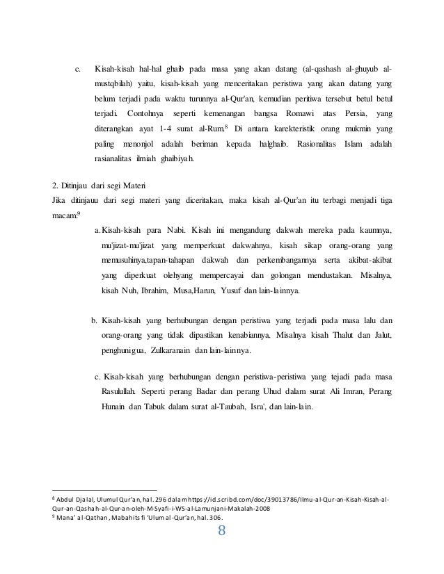 Makalah Qashash Al Qur An
