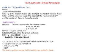 COVARIANCE IN PROBABILITY | PPT
