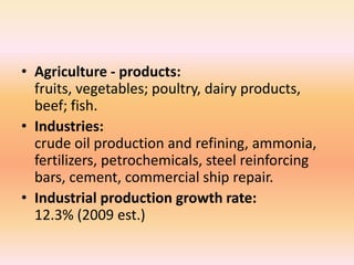 Natural gas in QatarEnergy consumption (79%)ExportsExploration and production (target production for 2012 is about 8.7 tcf)