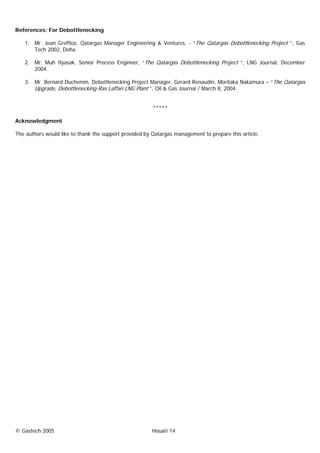 Qatargas debottlenecking project | PDF