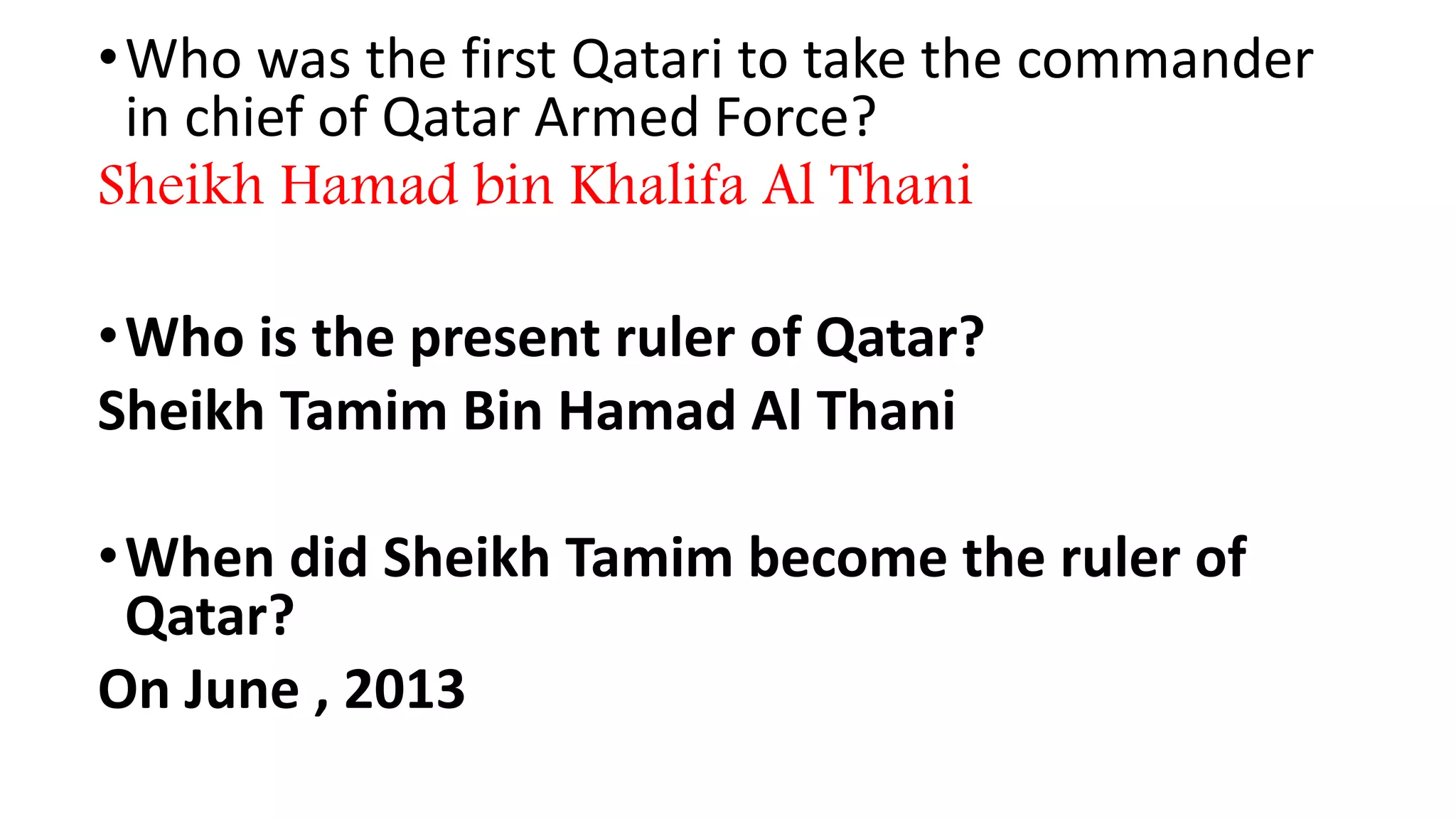 Qatar history al thani family- updated | PPTX
