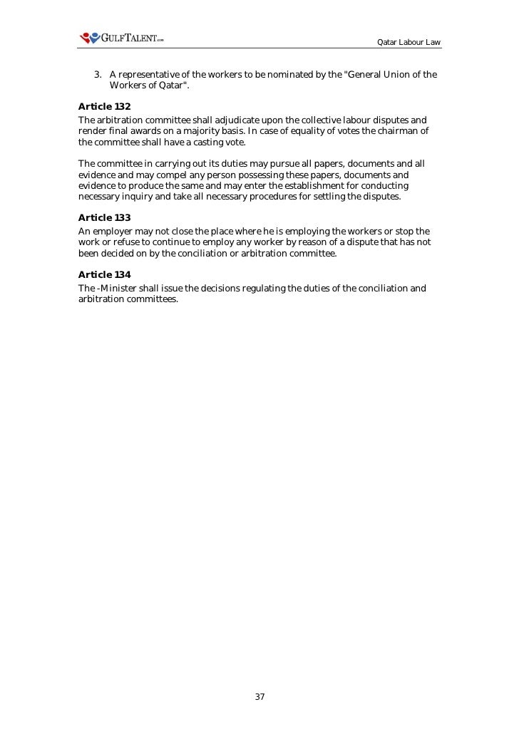 Qatar Labour Law