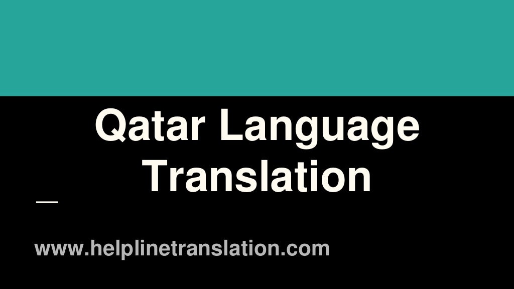 Qatar Language Translation