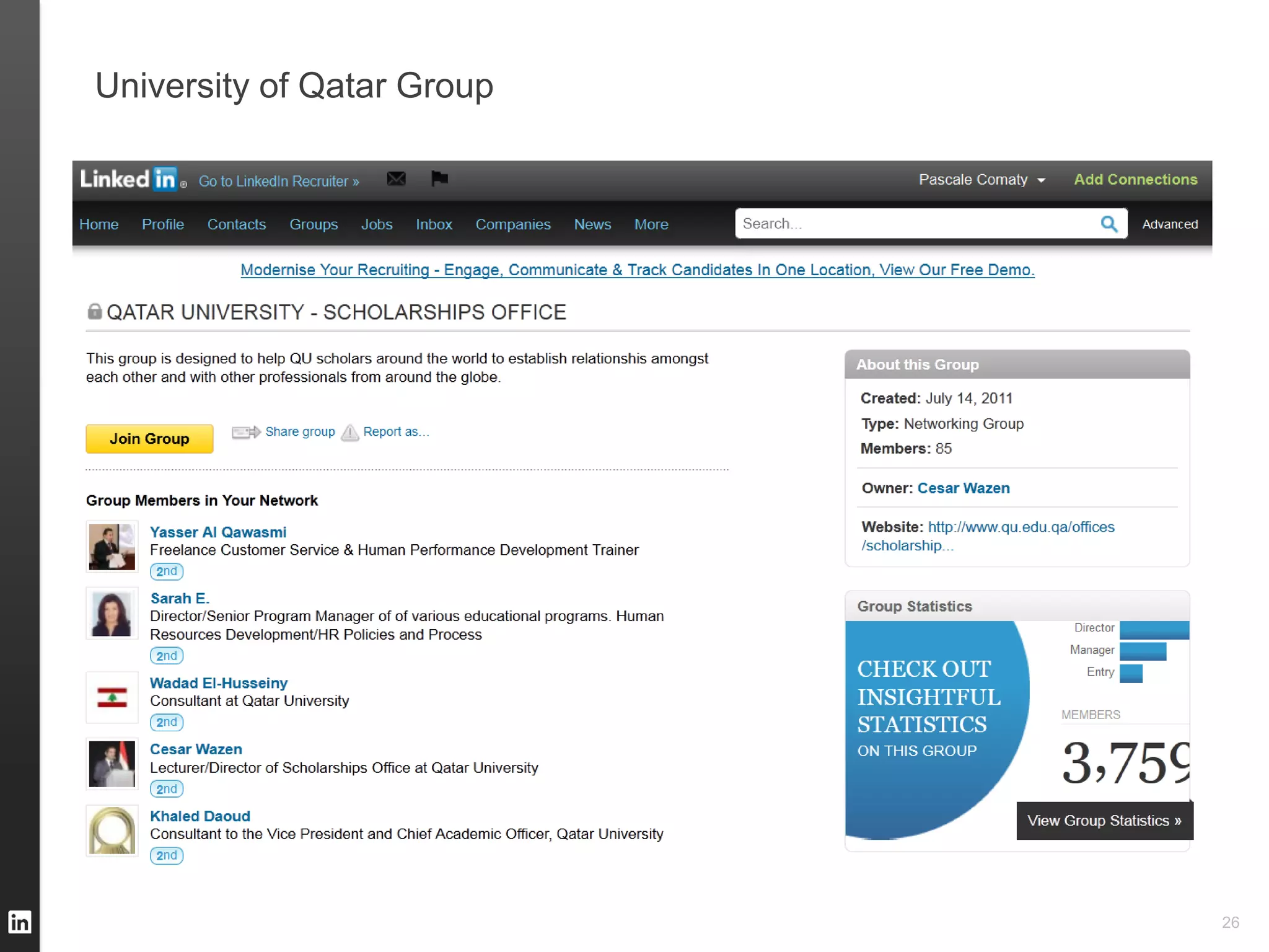 University of Qatar Group




                            26
 
