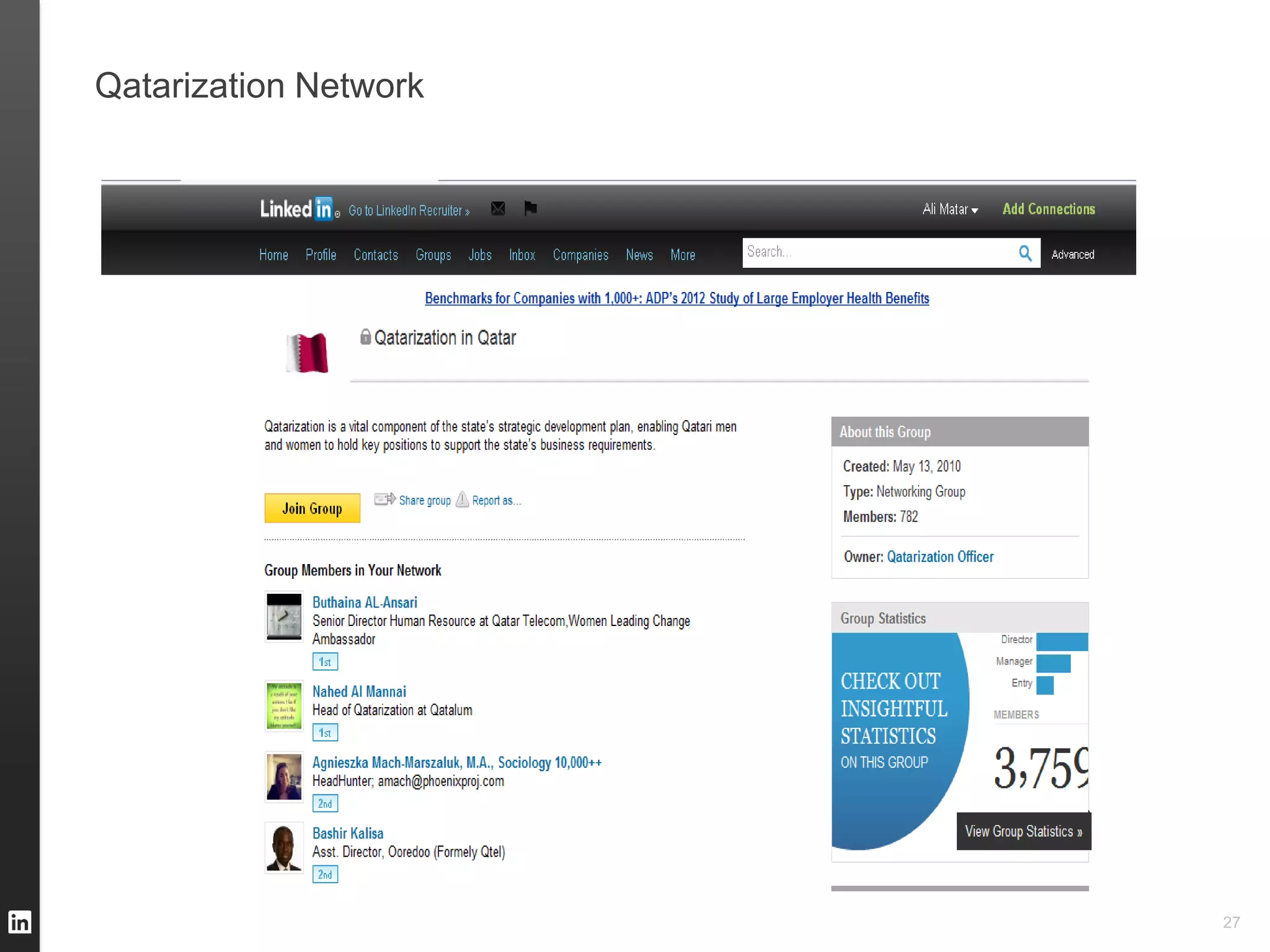 Qatarization Network




                       27
 