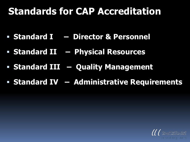 Significance of CAP accreditation