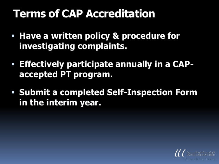 Significance of CAP accreditation