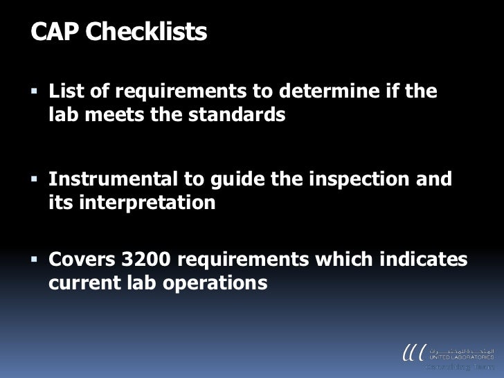 Significance of CAP accreditation