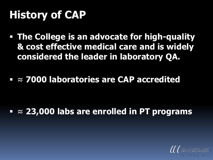 Significance of CAP accreditation