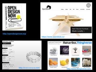 http://opendesignnow.org/ 
http://n-e-r-v-o-u-s.com/ 
https://www.opendesk.cc/ 
http://www.thingiverse.com 
 