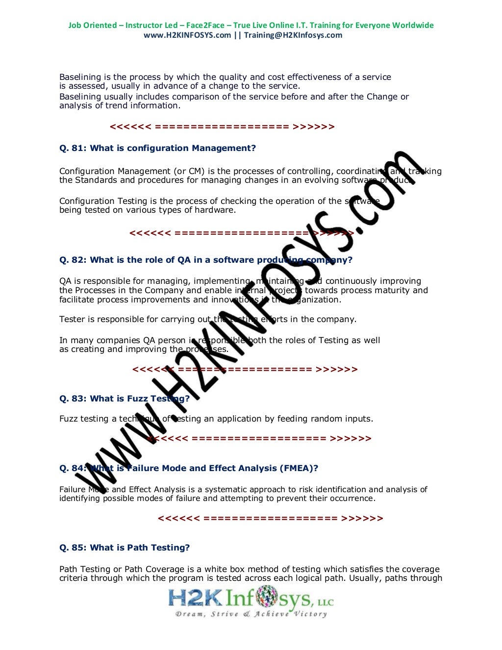 Latest QA Interview Questions Top 100 QA Testing Interview Questions